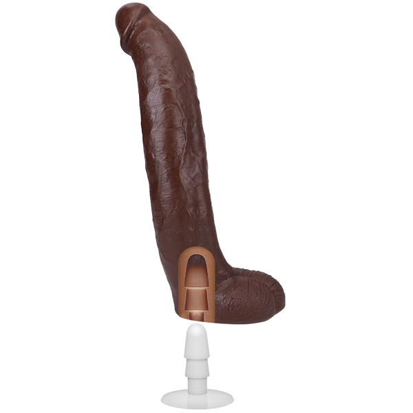 Signature Cocks | Brickzilla 13 Inch ULTRASKYN Cock with Removable Vac-U-Lock Suction Cup - Chocolate