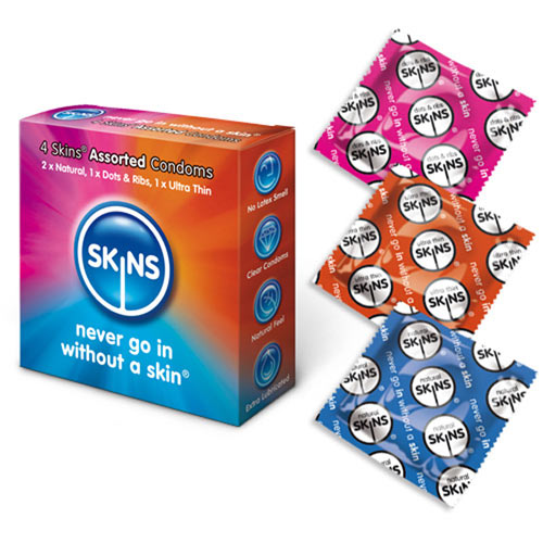 > Condoms > Natural and Regular Skins Condoms Assorted 4 Pack   