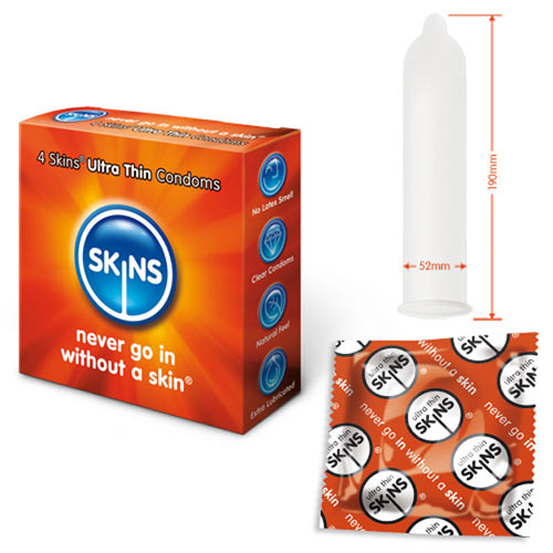 > Condoms > Ultra Thin Skins Condoms Ultra Thin 4 Pack   