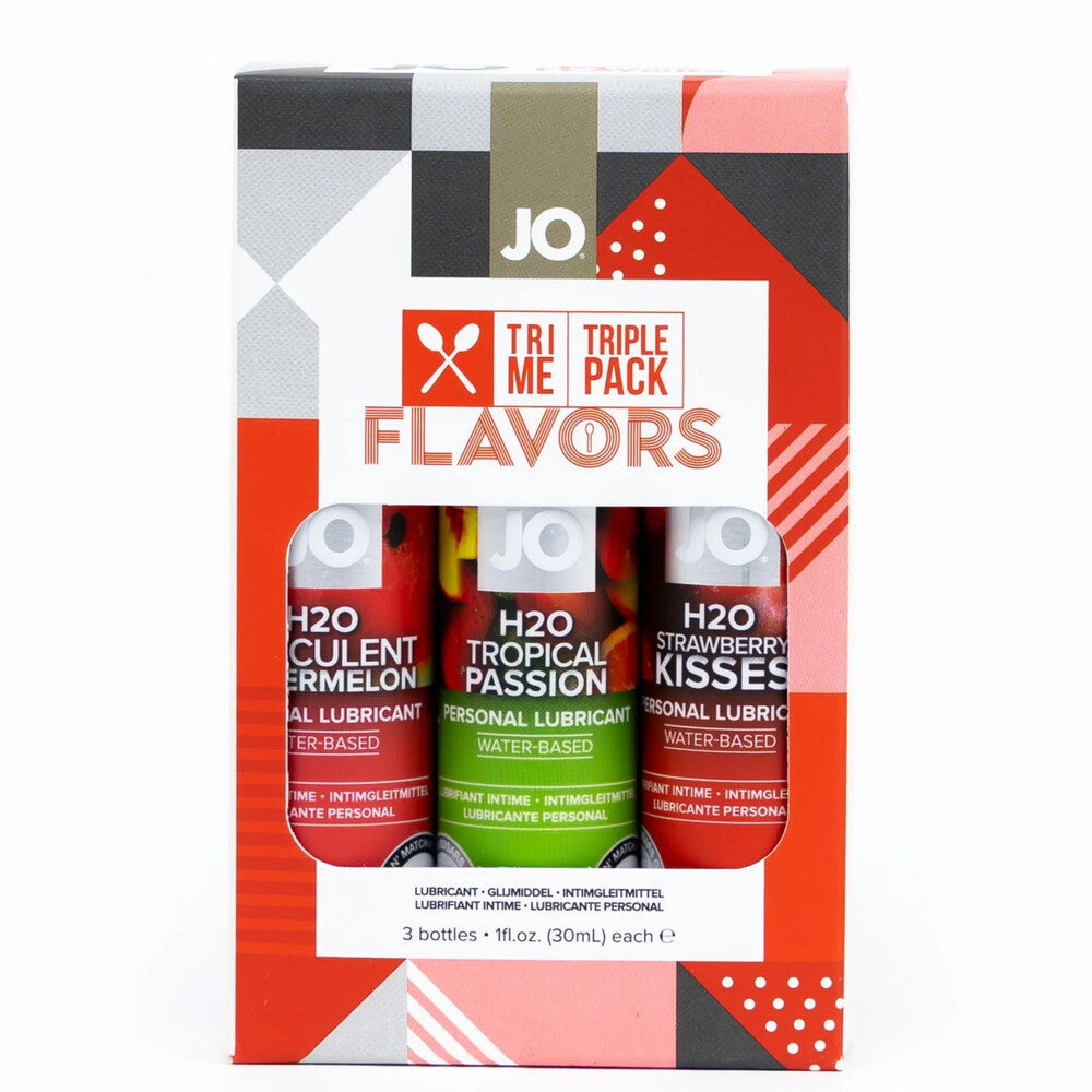 > Relaxation Zone > Flavoured Lubricants and Oils System JO Tri Me Triple Pack Various Flavours Gift Set 30ml   