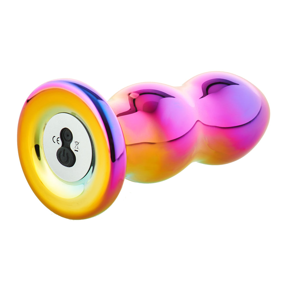 Vibrating Butt Plugs Glamour Glass Remote Control Curved Butt Plug   