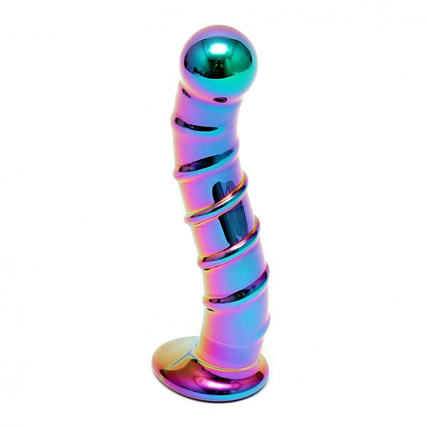> Sex Toys > Glass Sensual Multi Coloured Glass Nikita Dildo   