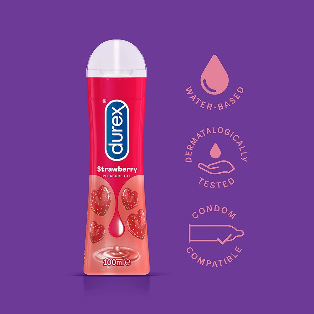 > Relaxation Zone > Flavoured Lubricants and Oils Durex Strawberry Gel Lubricant 100ml   