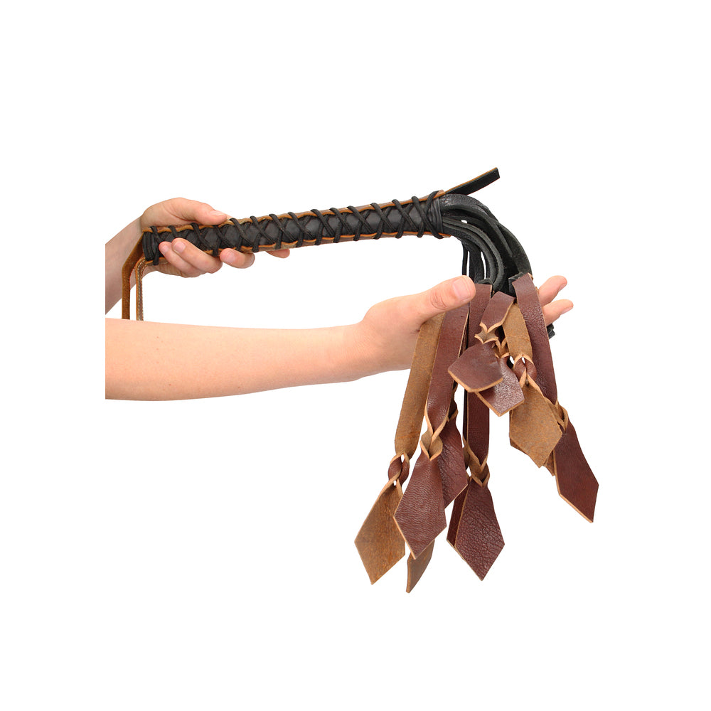 > Bondage Gear > Whips Pain Medieval 12 Tails Italian Leather Whip   