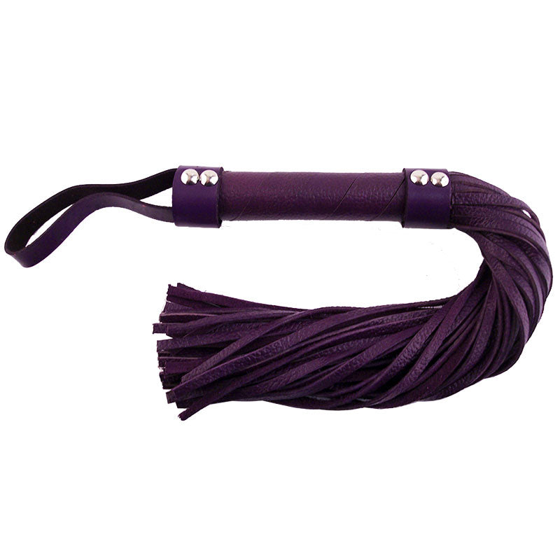 > Bondage Gear > Whips Rouge Garments Purple Leather Flogger   