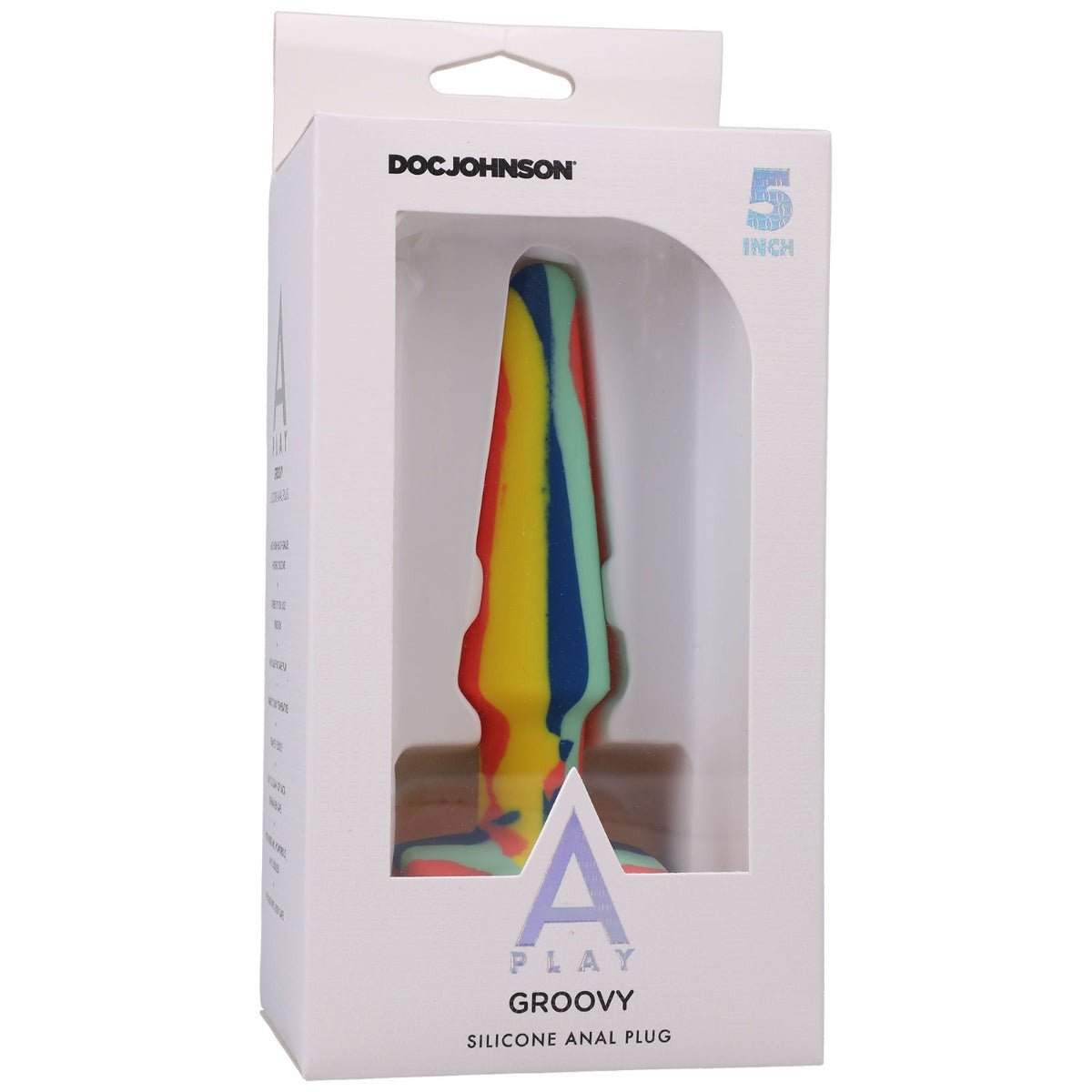 Butt Plugs A-Play Groovy Silicone Anal Plug Multi-Coloured Yellow (5)"   