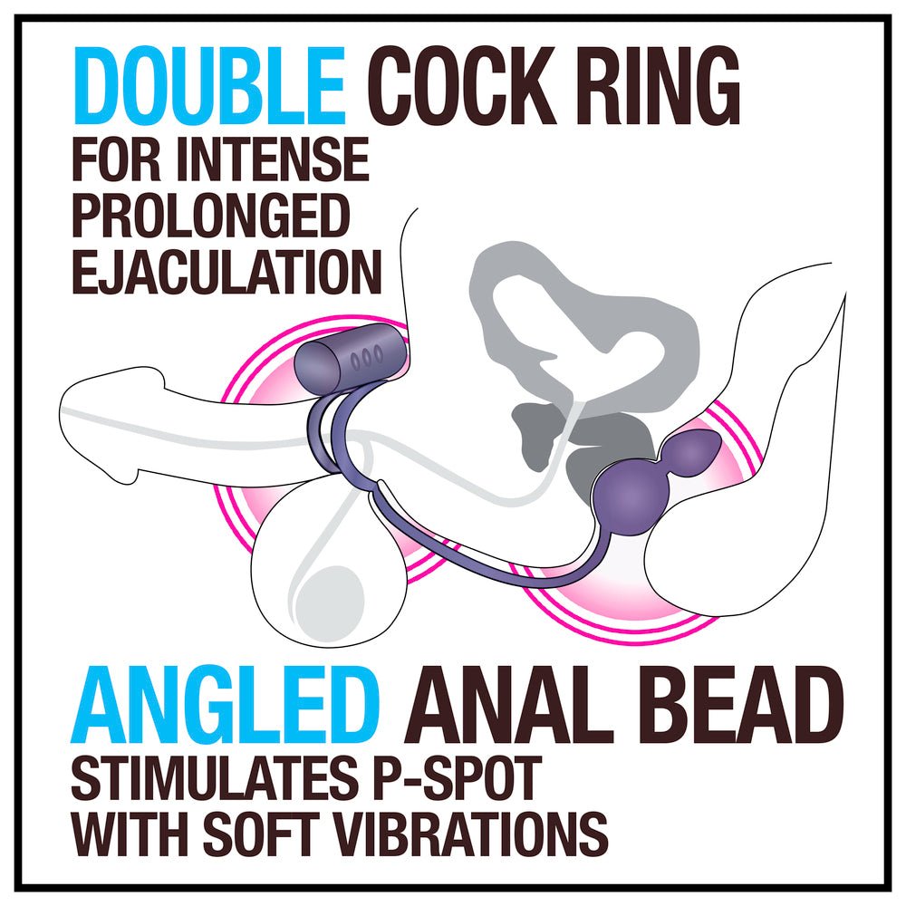 > Sex Toys For Men > Love Ring Vibrators Anal Adventures Platinum Plug With Vibrating Cock Ring   