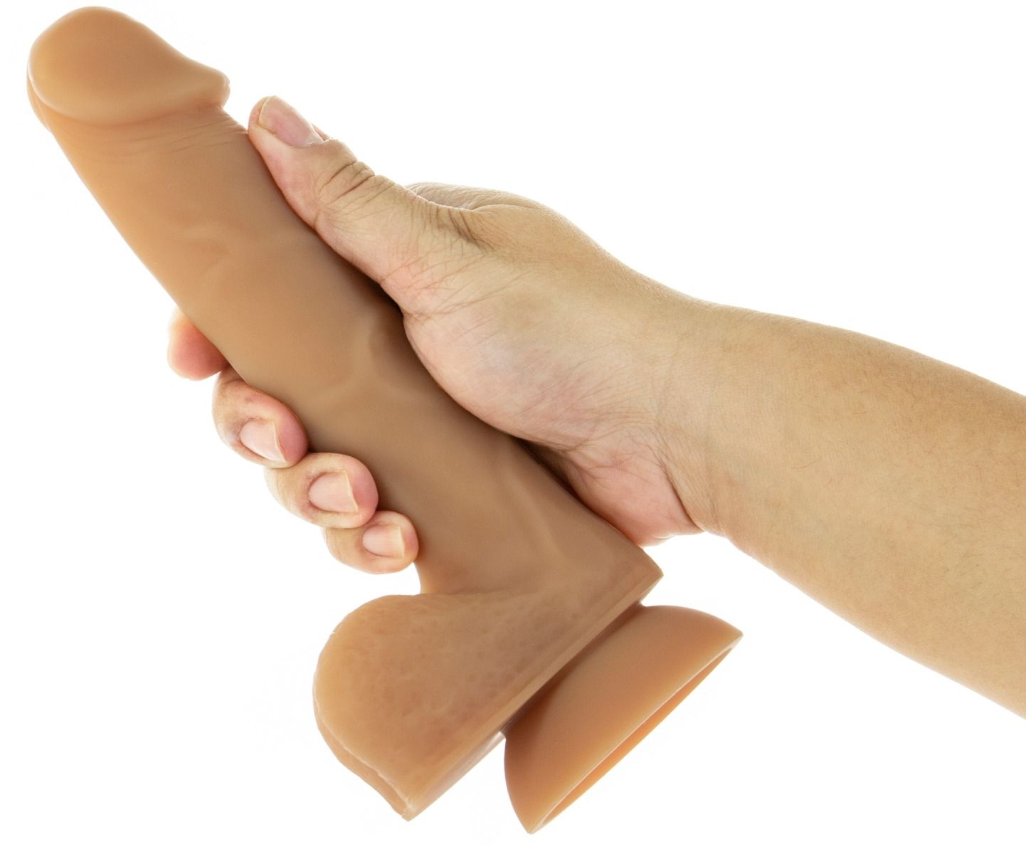 Suction Base Dildos ANDREW 8 Bendable Caramel"   