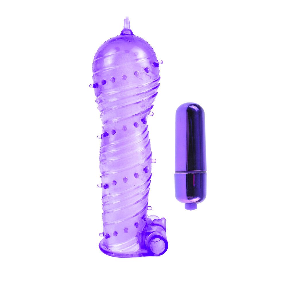 > Sex Toys For Men > Penis Sleeves Classix Textured Sleeve and Bullet Purple   