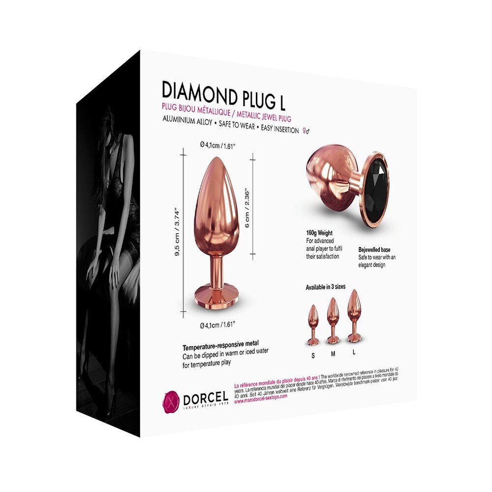 > Anal Range > Butt Plugs Dorcel Diamond Butt Plug Rose Gold Large   