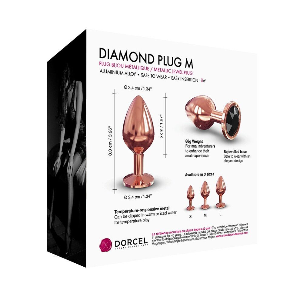 > Anal Range > Butt Plugs Dorcel Diamond Butt Plug Rose Gold Medium   