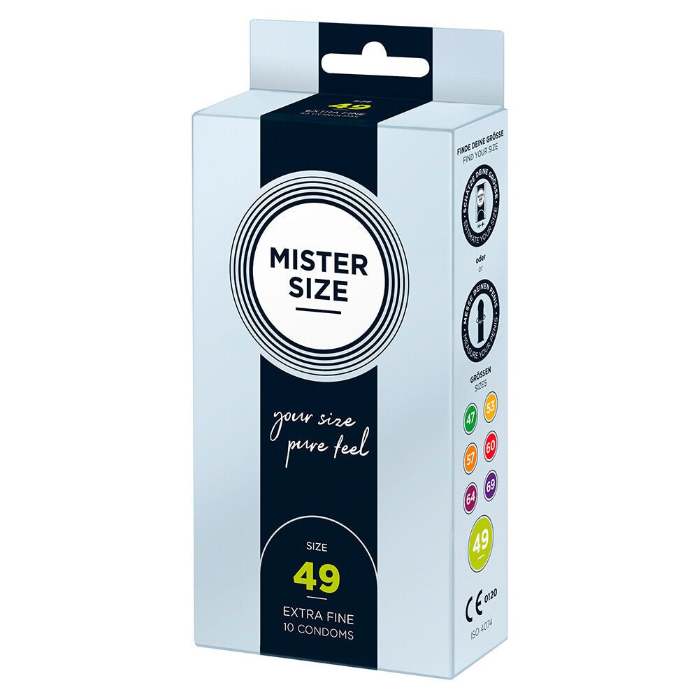 > Condoms > Natural and Regular Mister Size 49mm Your Size Pure Feel Condoms 10 Pack   