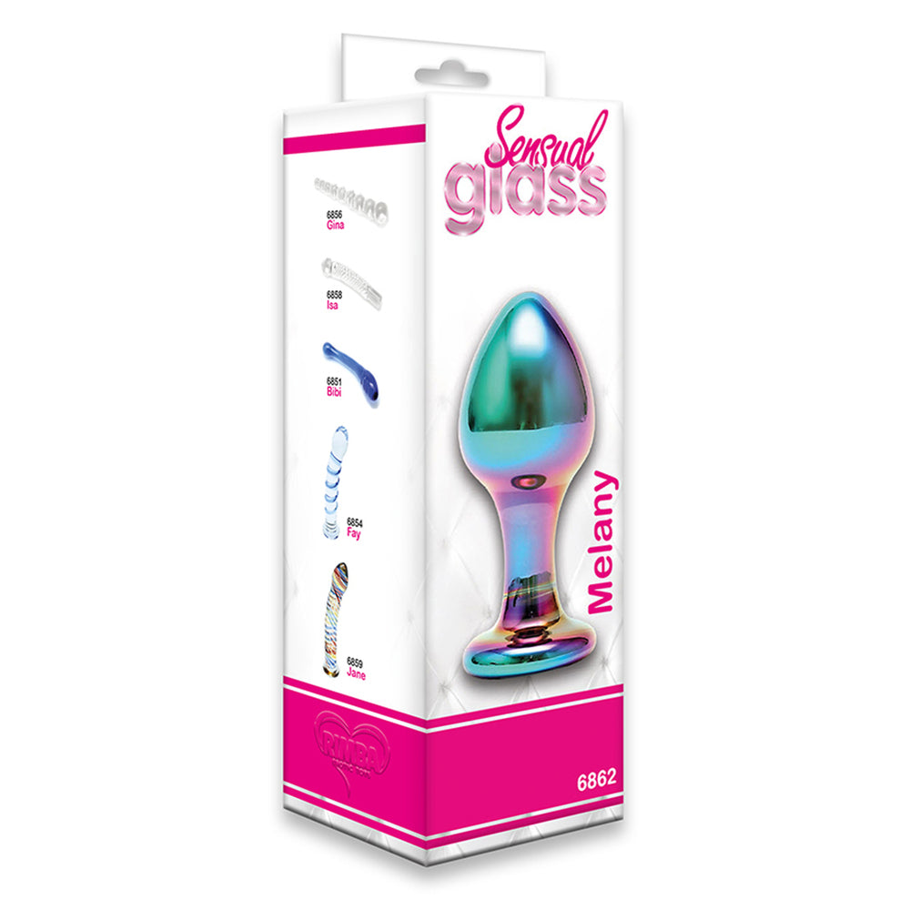 > Sex Toys > Glass Sensual Multi Coloured Glass Melany Anal Dildo   